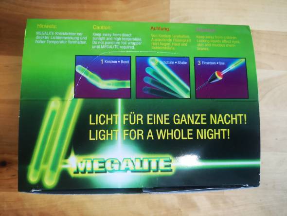 DAM Knicklicht Megalite gelb 4,5 x 39 mm - 100er Pack