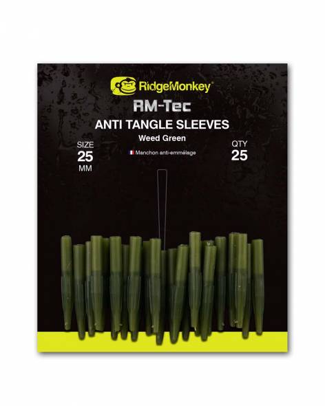 RidgeMonkey RM-Tec Anti Tangle Sleeves 25mm(Weed Green)