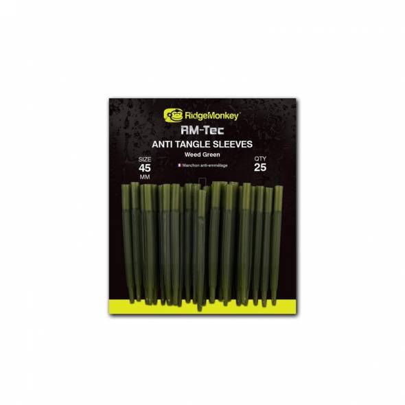 RidgeMonkey RM-TEC Anti tangle Sleeves 45mm (Weed Green)